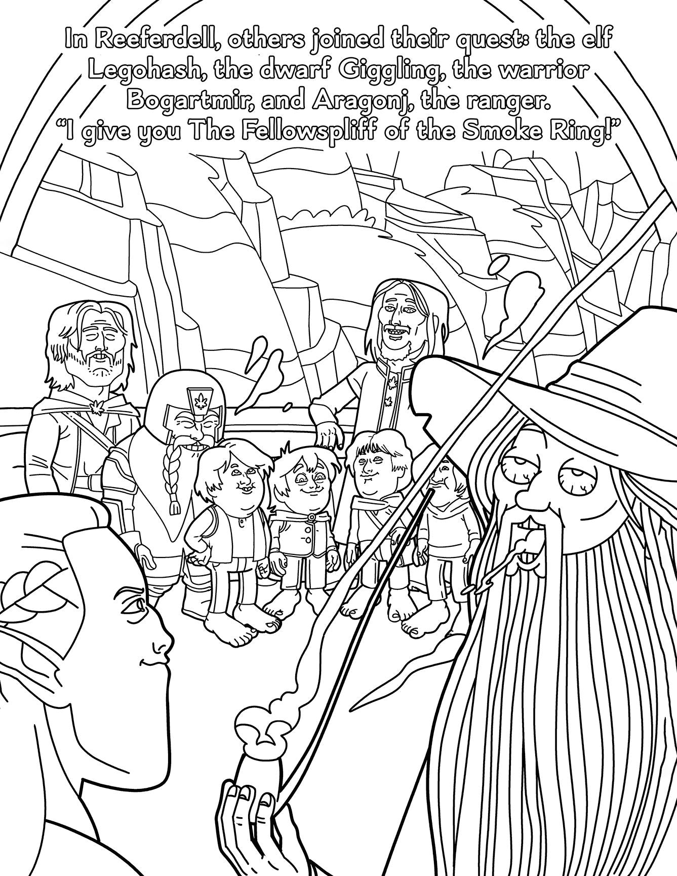 The Lord Of The Smoke Rings Coloring Book