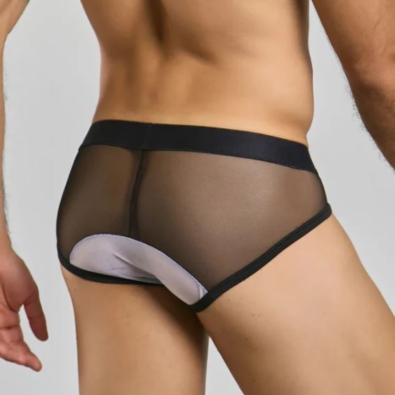 Male Basics Mob Maitre D Brief, Bow & French Cuffs Black/white Lg