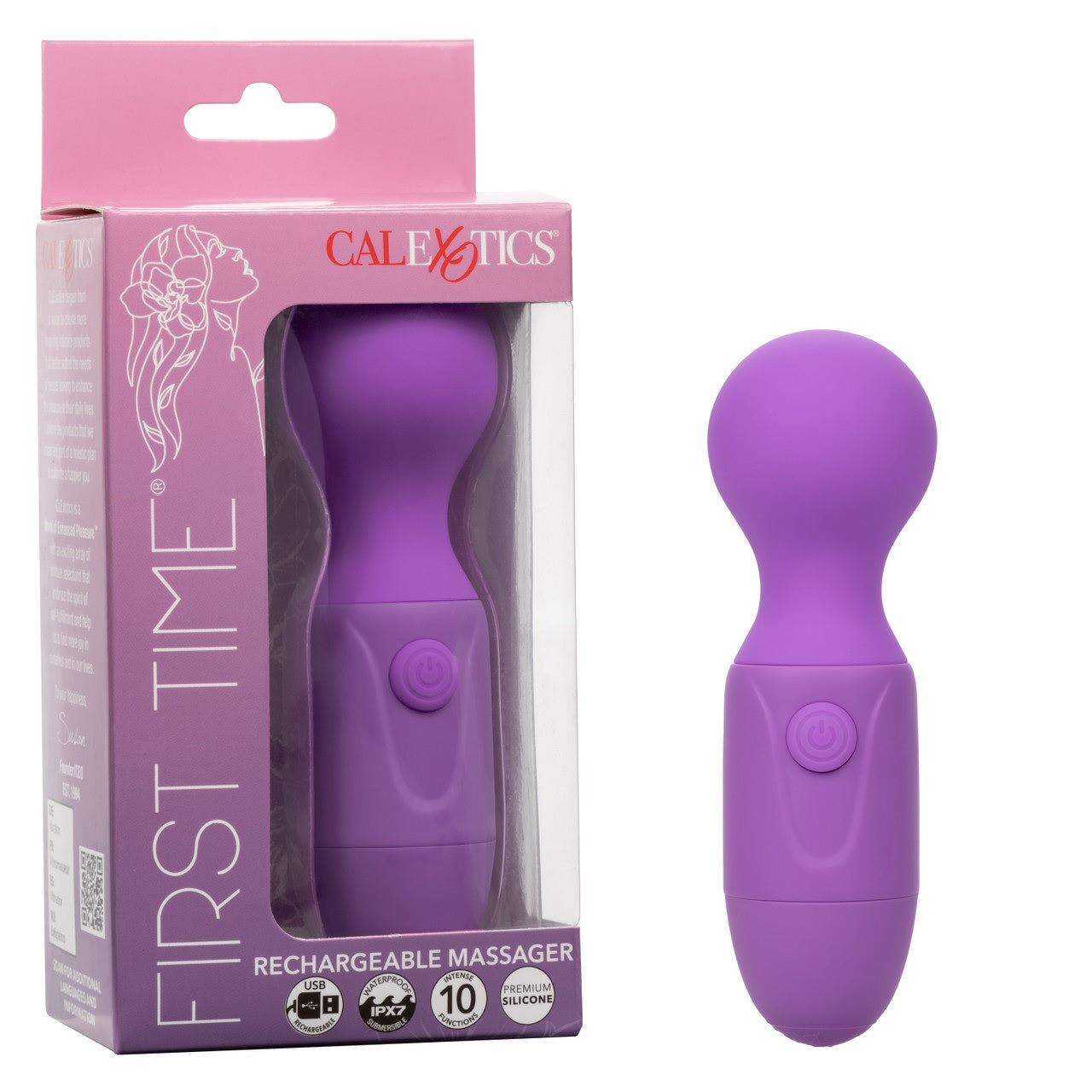 First Time Rechargeable Vibrator Massager - Purple