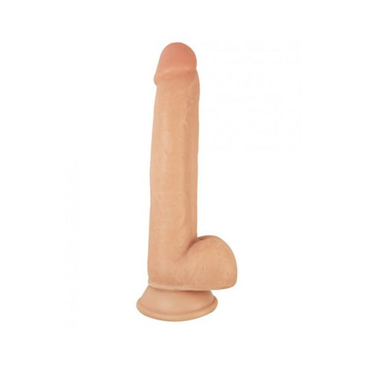 Realcocks Sliders 9in Moveable Skin Bendable Harness Compatible Suction Cup Base Flesh