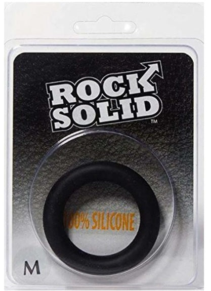 Rock Solid Silicone Black C Ring, Medium (1 7/8in) In A Clamshell