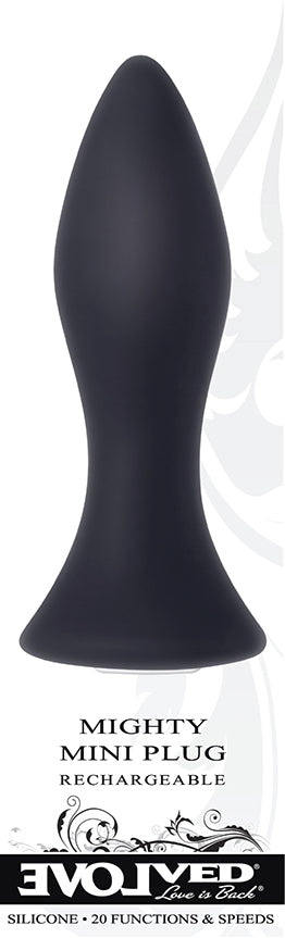Mighty Mini Butt Plug Rechargeable Black Vibrator