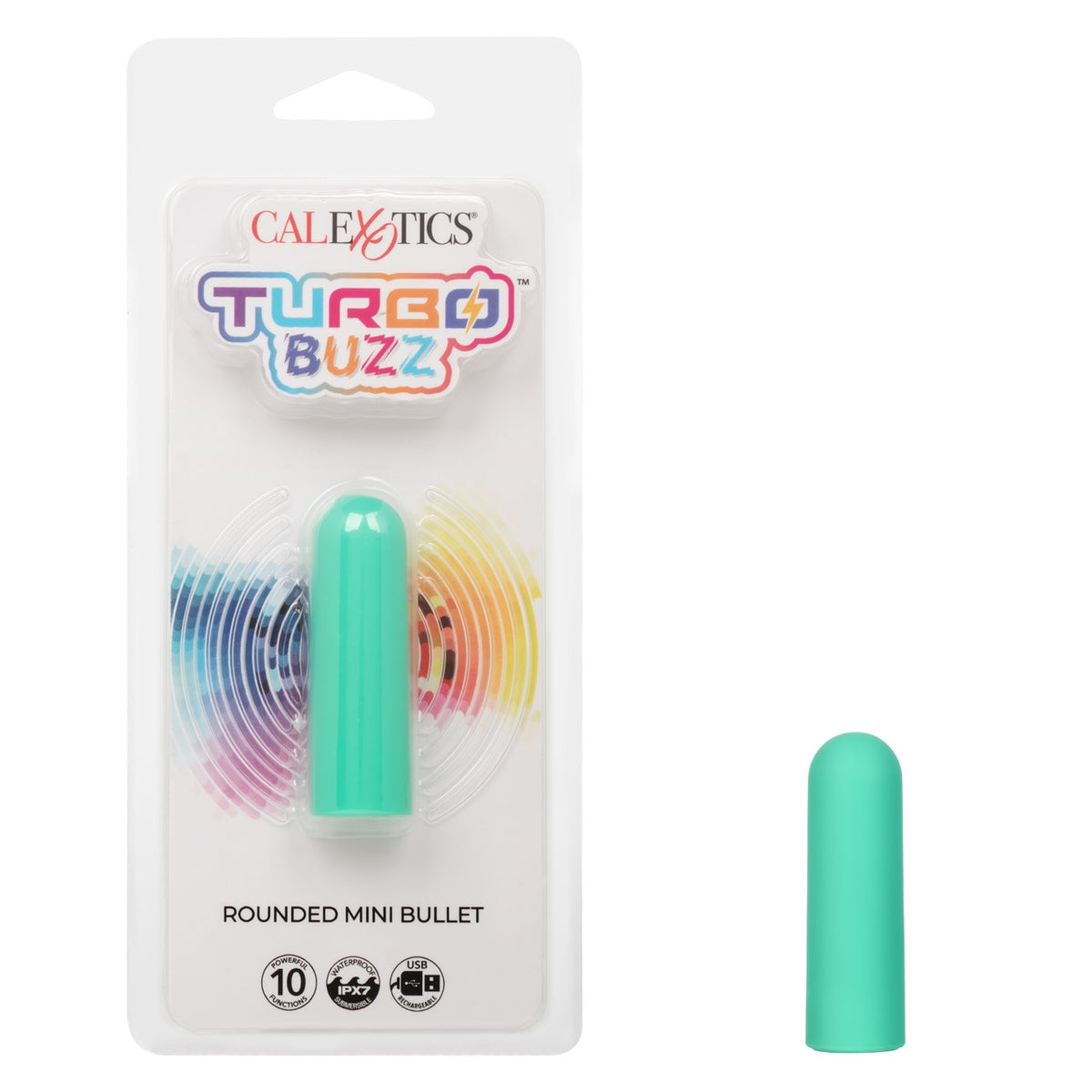 Turbo Buzz Rounded Mini Bullet Stimulator - Green