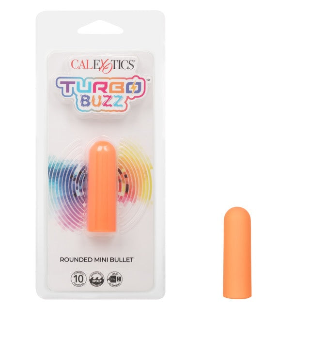 Turbo Buzz Rounded Mini Bullet Stimulator - Orange