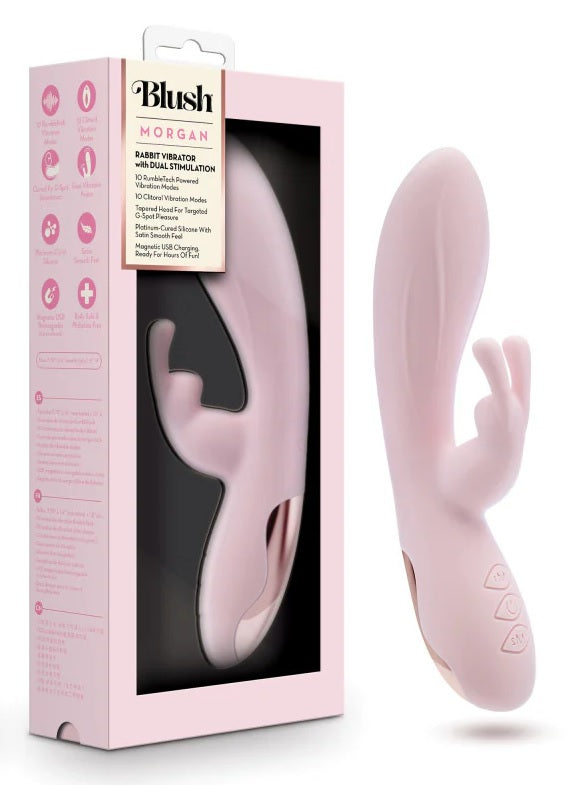 Blush Morgan Rabbit Vibrator - Pink