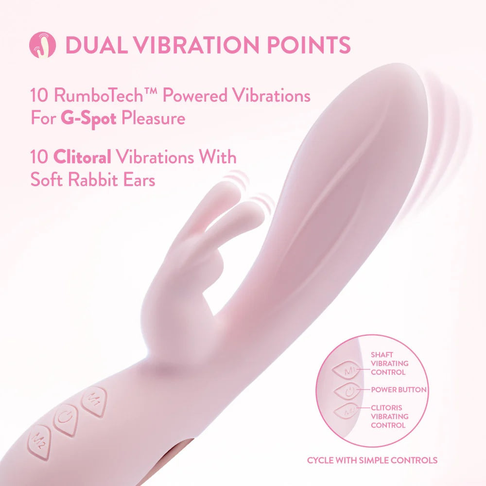 Blush Morgan Rabbit Vibrator - Pink