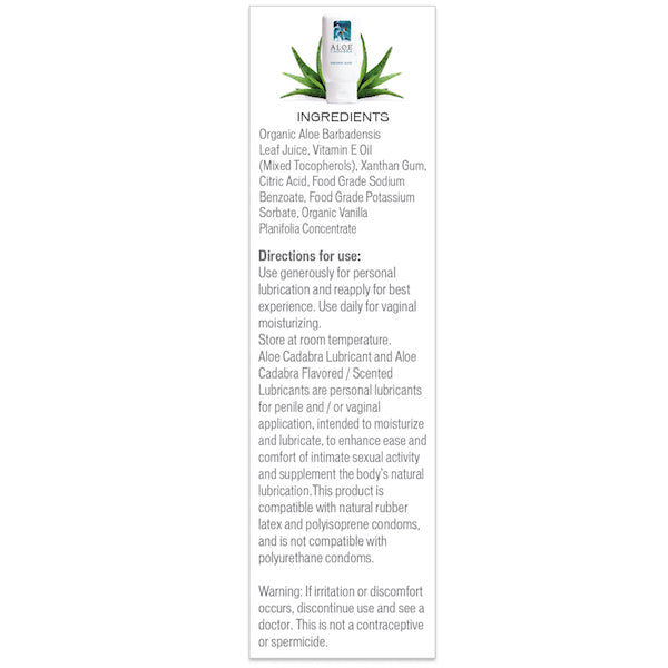 Aloe cadabra organic lubricant - 2.5 oz bottle