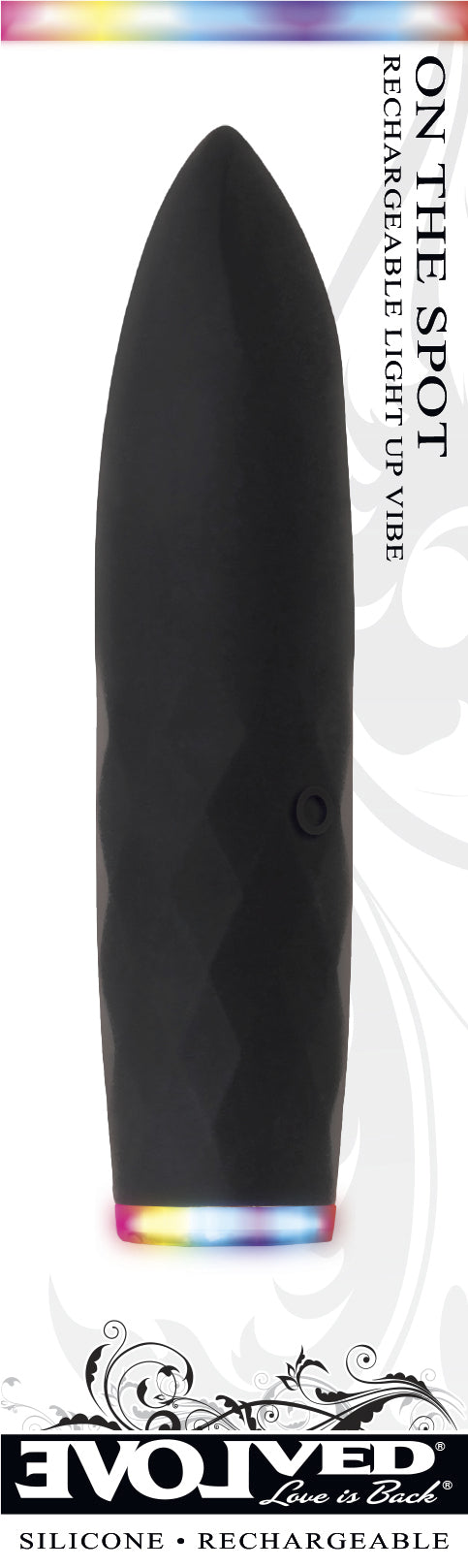 Evolved On The Spot Bullet 7 Function Rechargable Silicone Waterproof Black