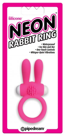 Neon Rabbit Cock Ring Vibrator