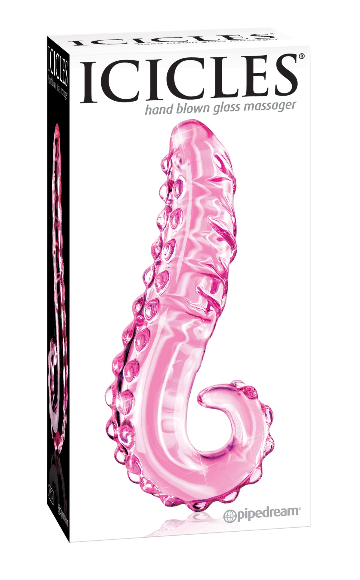 Icicles No 24 Glass Dong 6 Inches - Pink