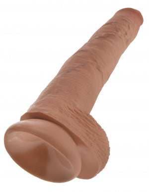 King Cock 14in Cock with Balls - Tan