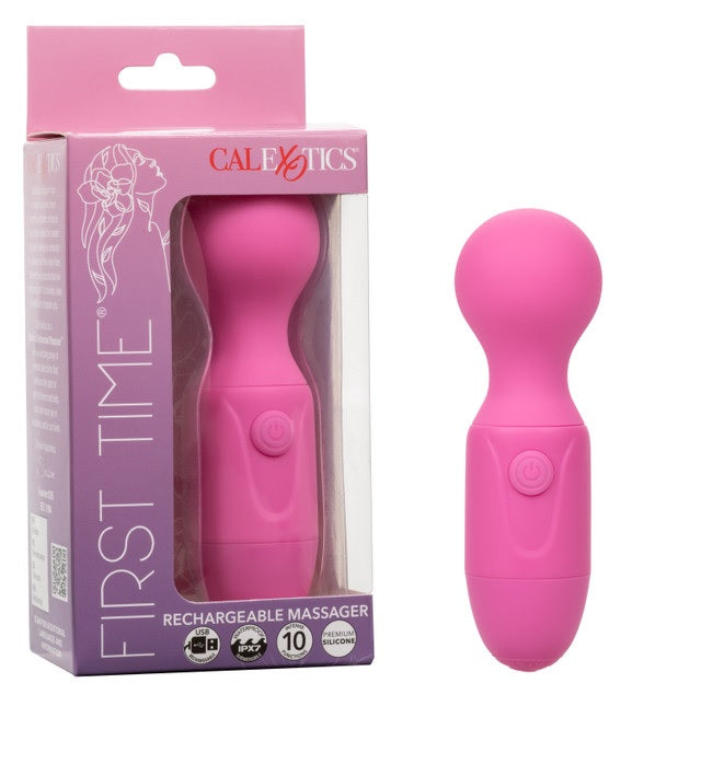 First Time Rechargeable Vibrator Massager - Pink