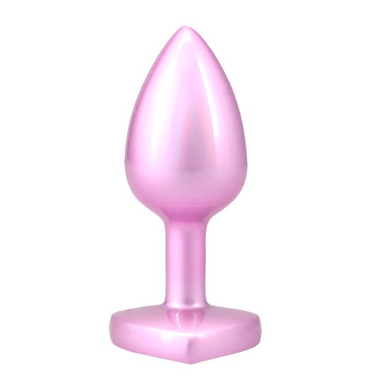Booty Bling Heart Diamond Jew/ Metal Plug S/pink