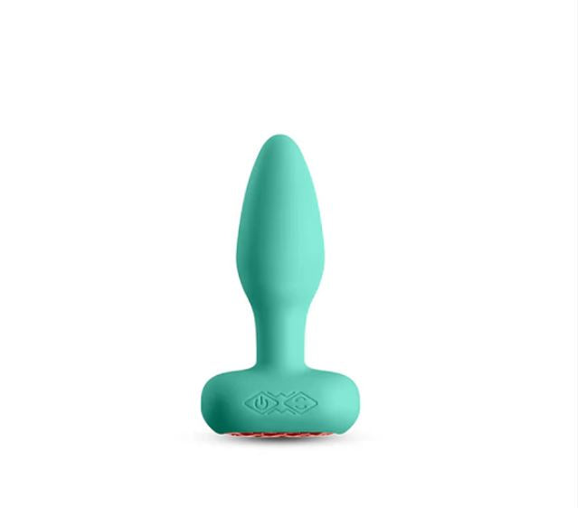 Techno Prism App-controlled Vibrating And Rotating Plug Teal