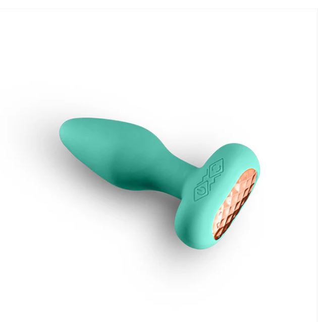 Techno Prism App-controlled Vibrating And Rotating Plug Teal