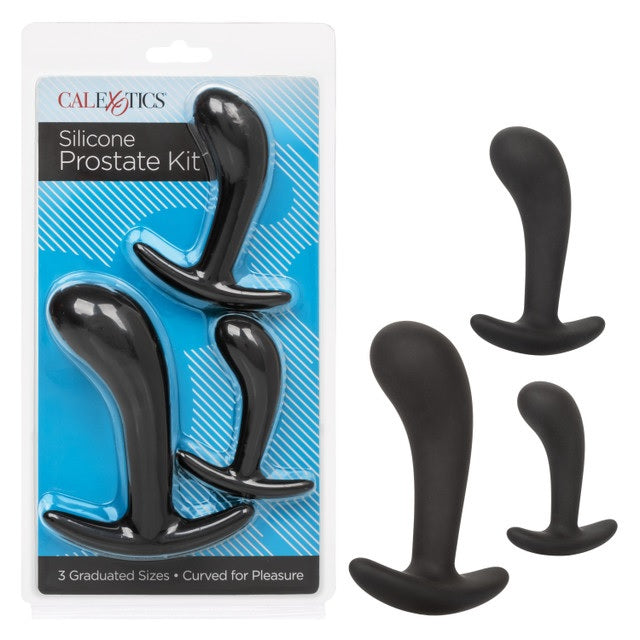 Silicone Anal Training Prostate Kit - Black