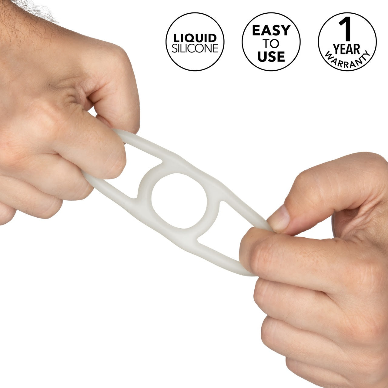 Alpha Liquid Silicone Commander Cock Ring - Natural
