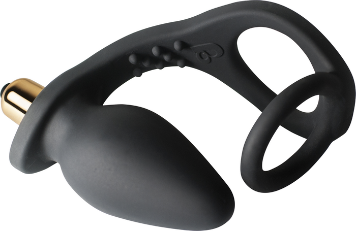 RO-Zen Black C Ring W/Vibrating Prostrate Probe