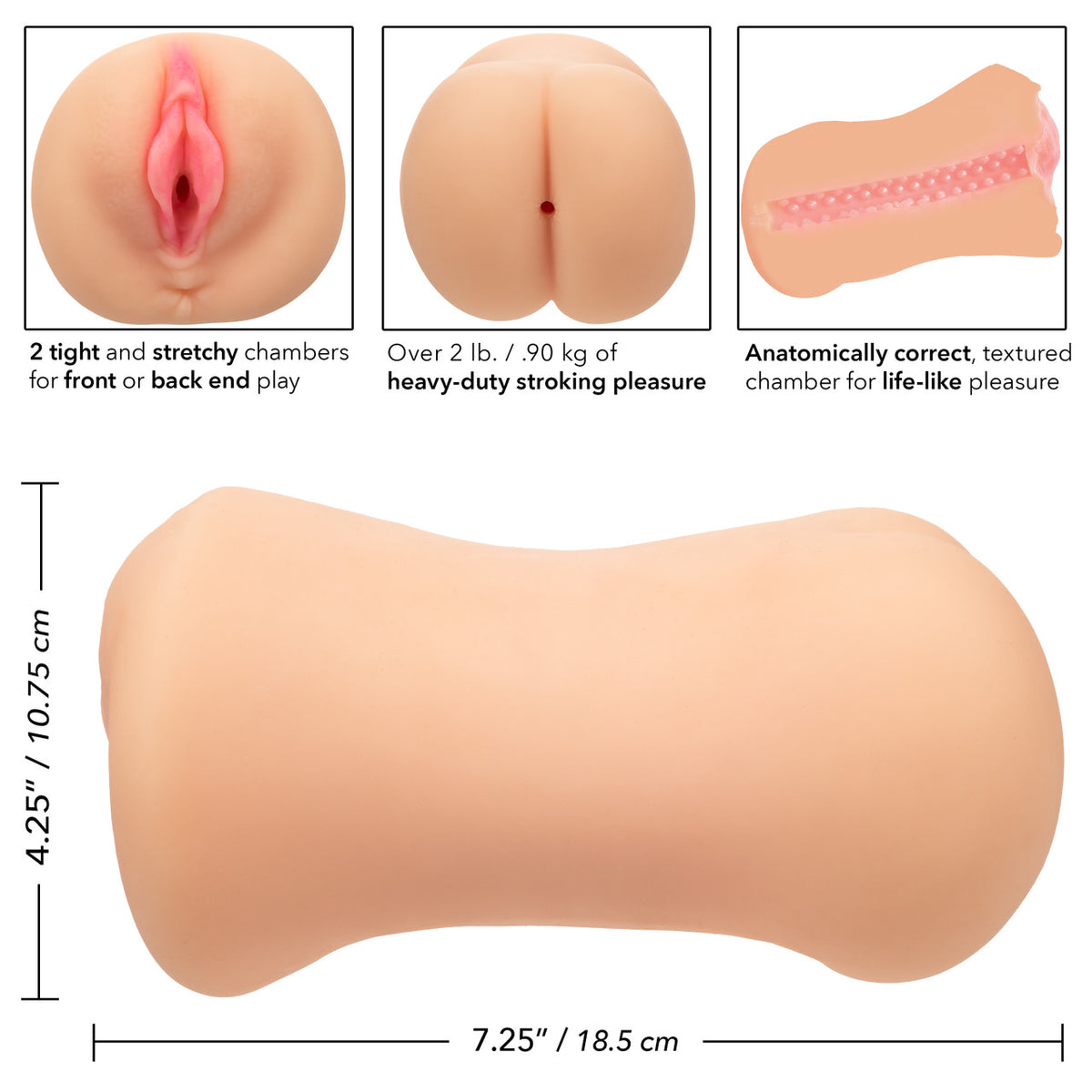 Stroke It Dual Entry Pussy Ass Ivory