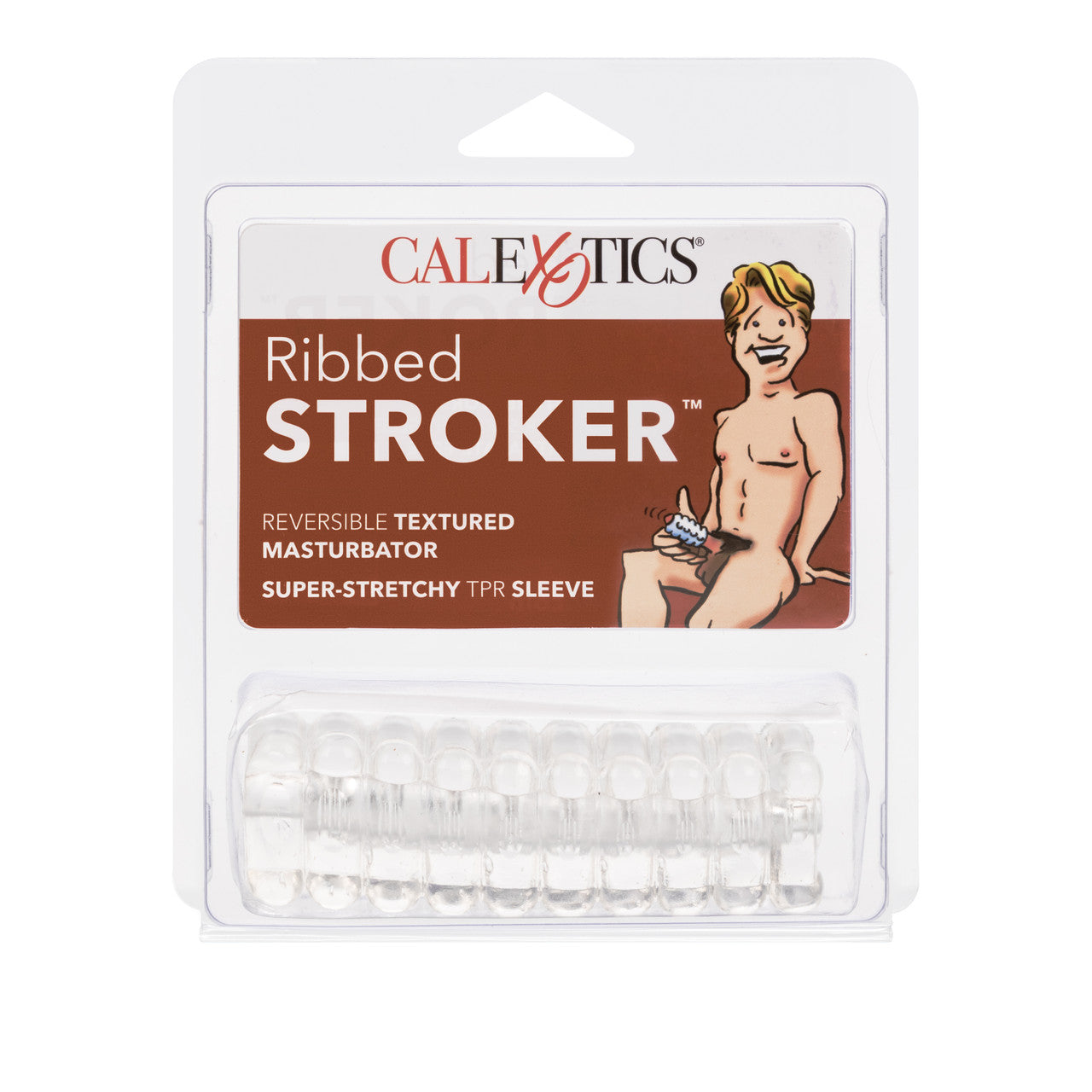 Ribbed Reversible Masturbation Stroker Clear