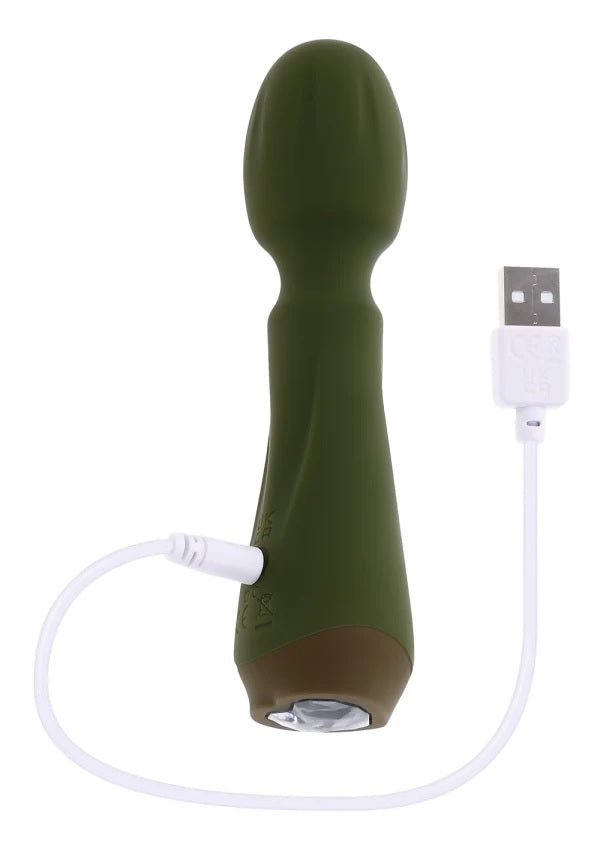 Selopa Heartfelt Rechargeable Vibrating Mini Wand Silicone Green