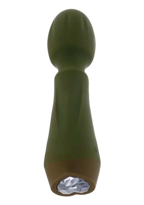 Selopa Heartfelt Rechargeable Vibrating Mini Wand Silicone Green