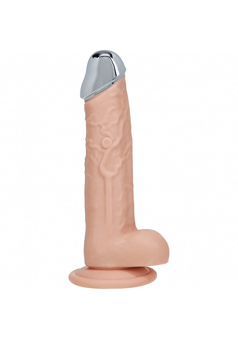 Realrock Wireless Rechargeable Metalhead Regular Straight 8IN W/balls