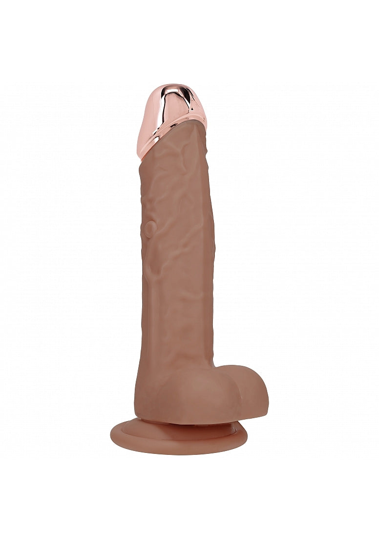 Realrock Wireless Rechargeable Metalhead Regular Straight 7IN W/balls Tan