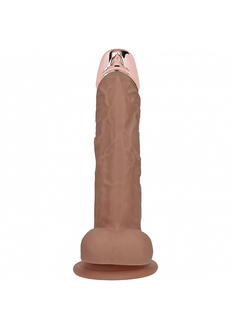 Realrock Wireless Rechargeable Metalhead Regular Straight 7IN W/balls Tan