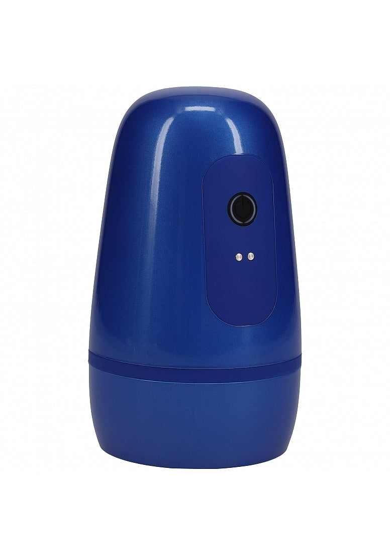 PUMPED Vibrobator Masturbator Negative Pressure Suction Vibration Metallic Blue