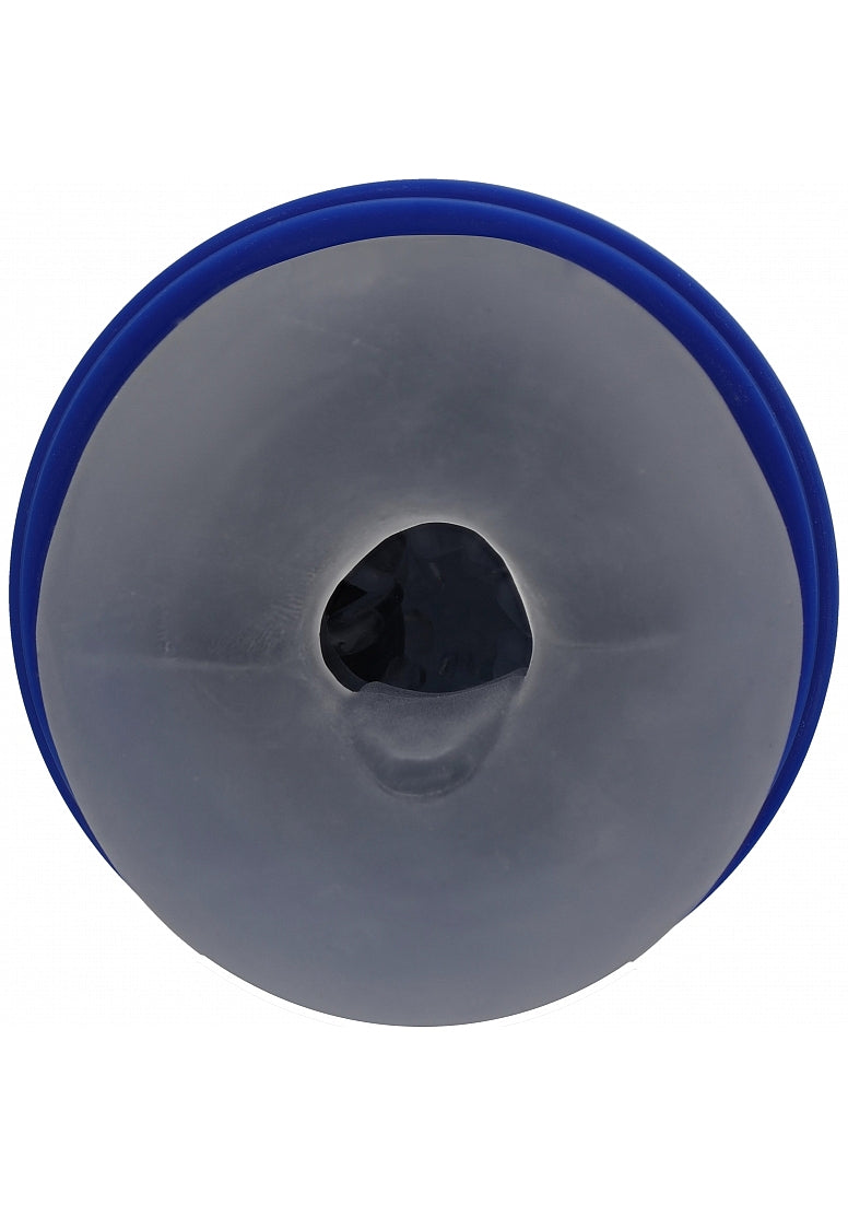 PUMPED Vibrobator Masturbator Negative Pressure Suction Vibration Metallic Blue