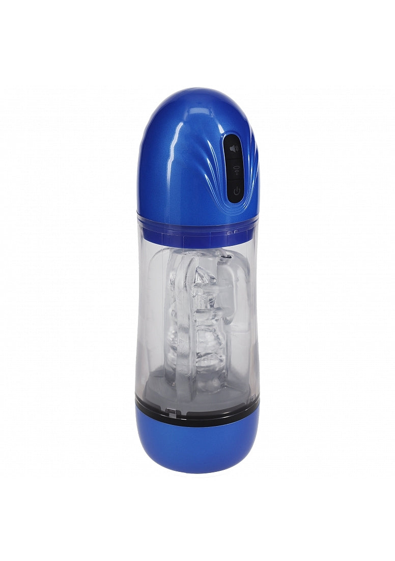 Pumped Sonicpull Masturbator Suction Vibration Metallic Blue
