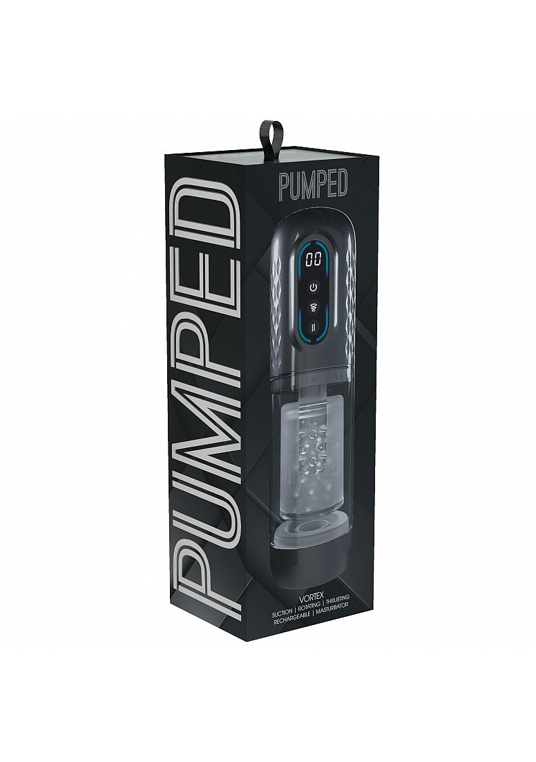 Pumped Vortex Masturbator Suction Rotation Thrusting Di