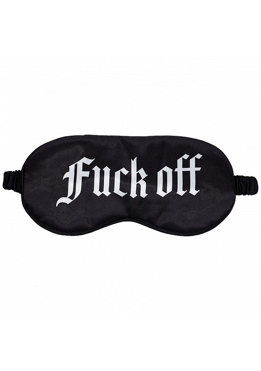 Ouch Fuck Off Printed Mask Satin Black