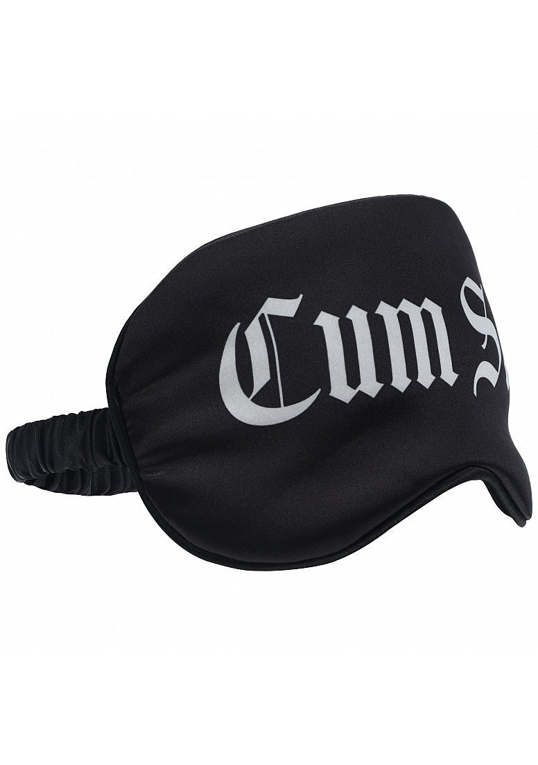 Ouch Cum Slut Printed Mask Satin Black
