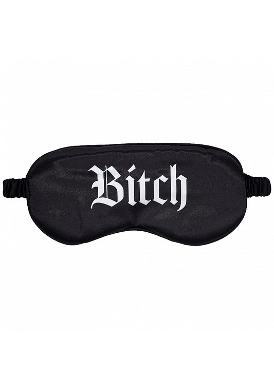Ouch Bitch Printed Mask Satin Black