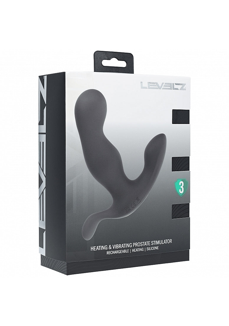 Levelz Heating & Vibrating Silicone Prostate Stimulator Black