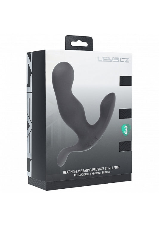 Levelz Heating & Vibrating Silicone Prostate Stimulator Black