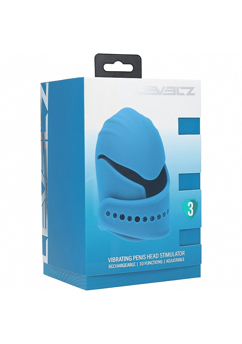 Levelz Adjustable Vibrating Silicone Penis Head Stimulator Teal