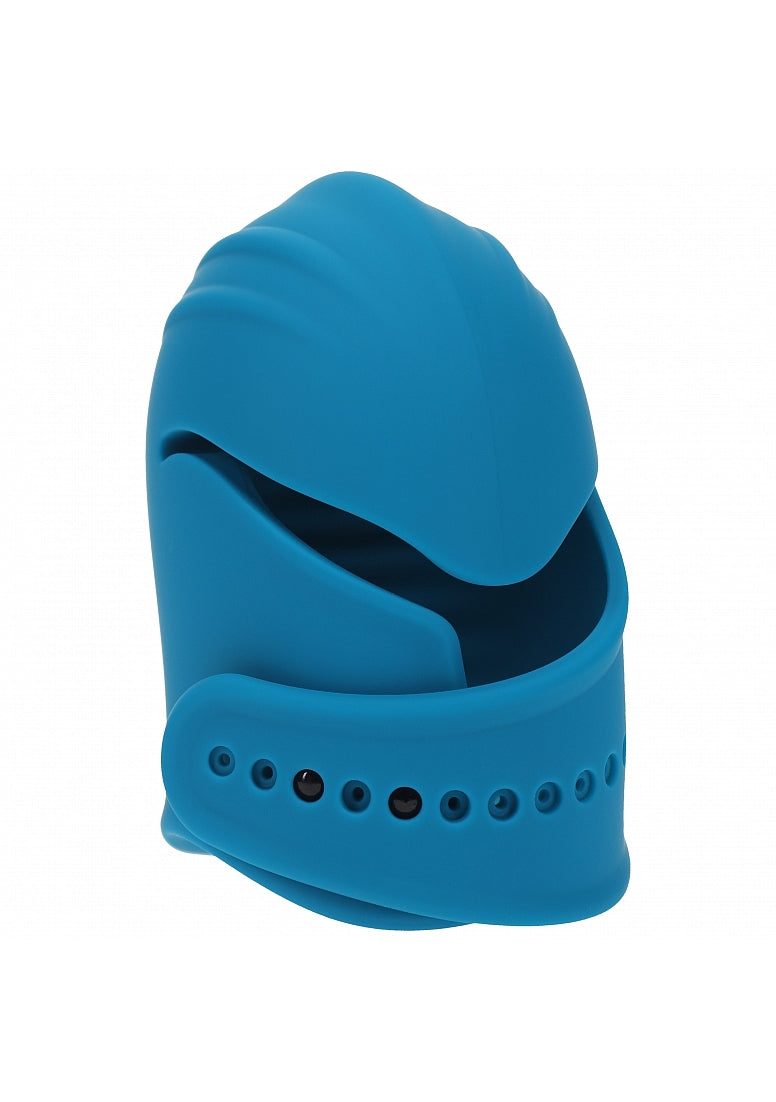 Levelz Adjustable Vibrating Silicone Penis Head Stimulator Teal
