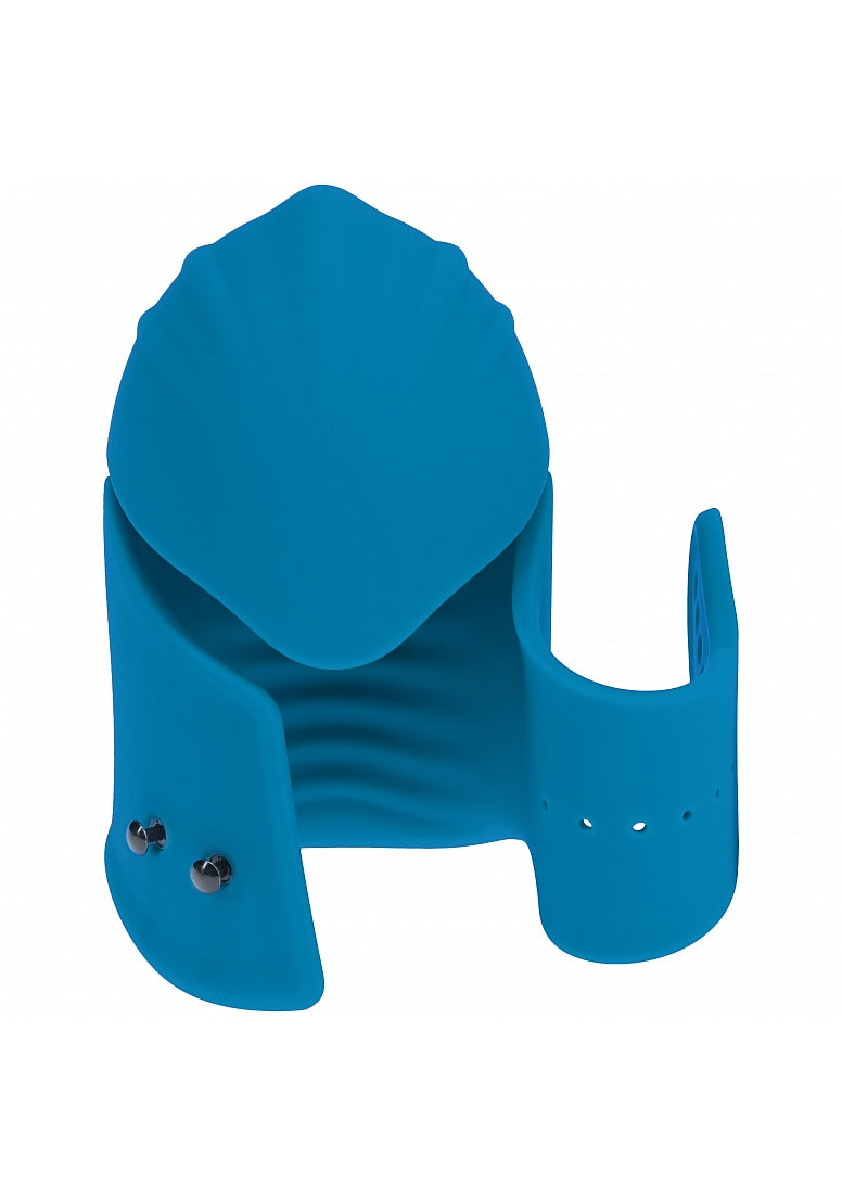 Levelz Adjustable Vibrating Silicone Penis Head Stimulator Teal