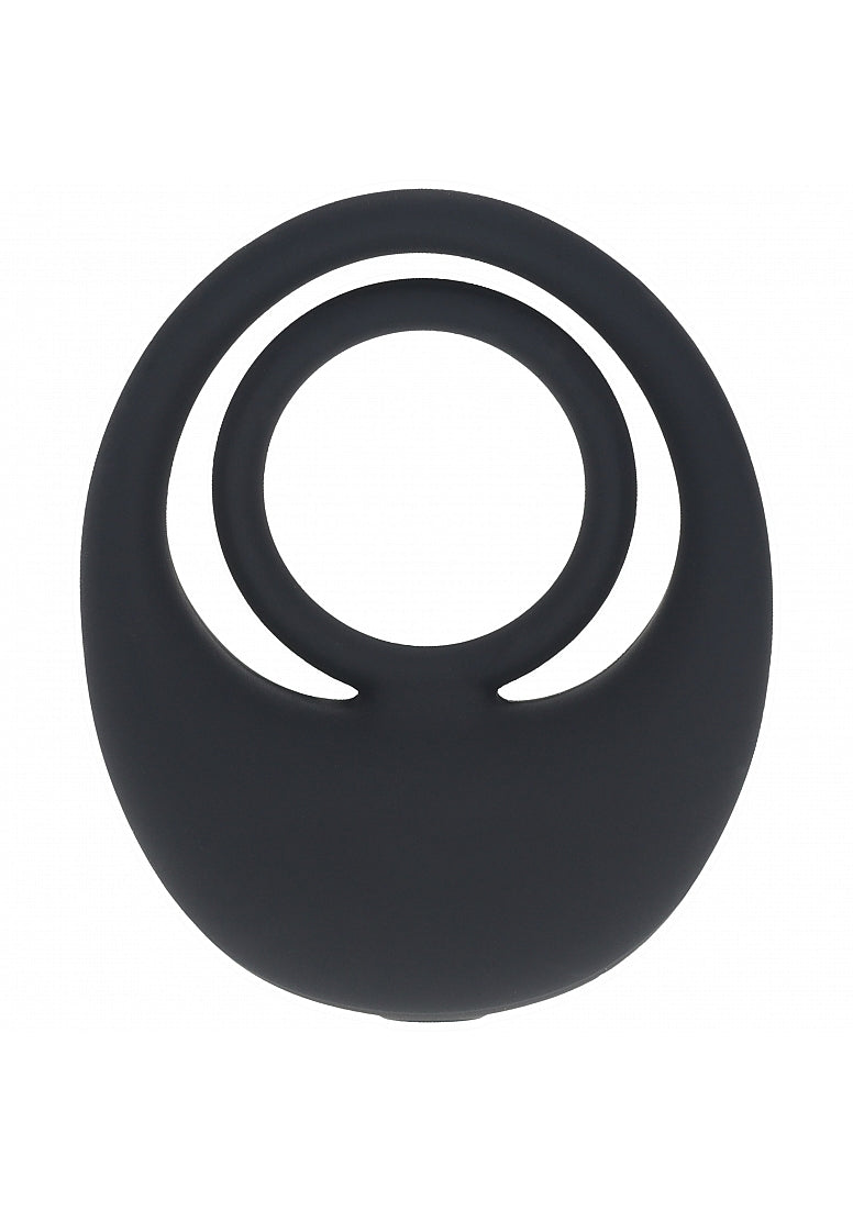 Levelz Vibrating Liquid Cock & Ball Ring Black