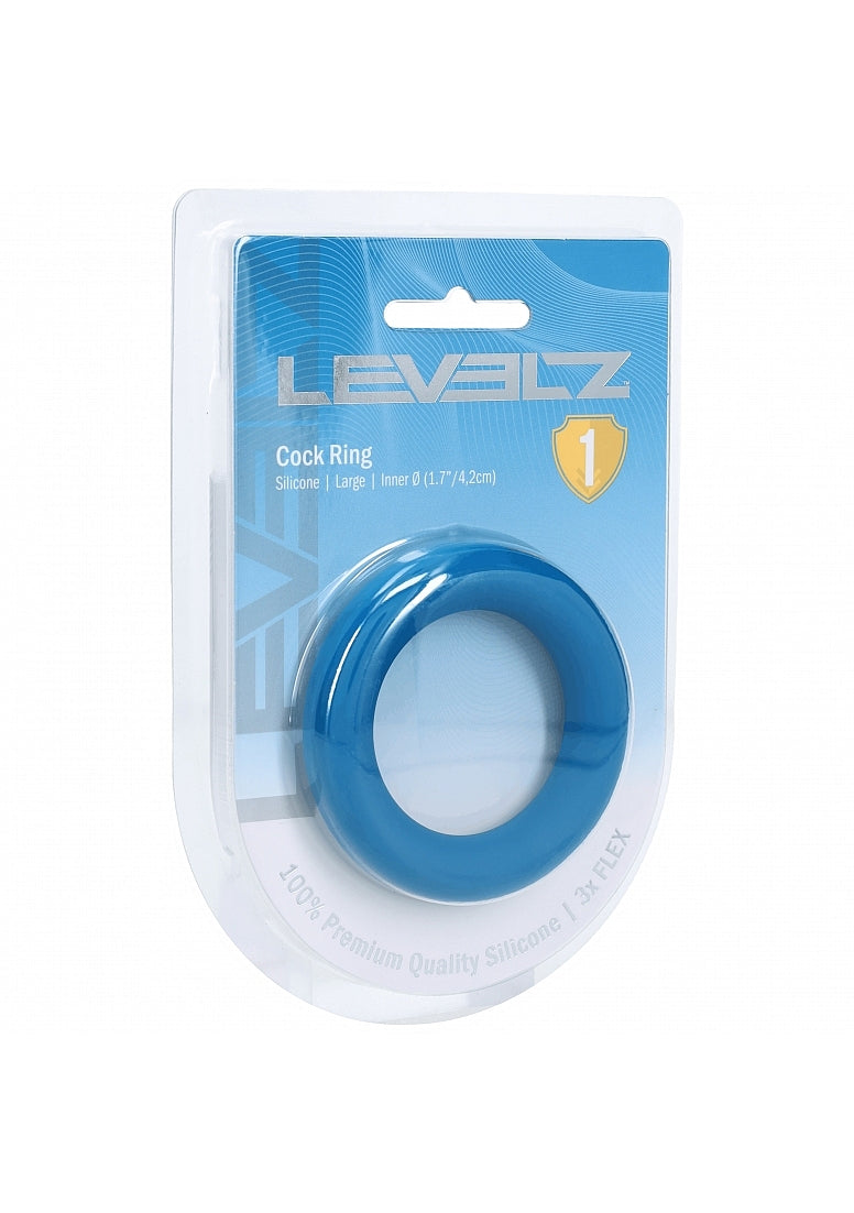 Levelz Liquid Silicone Cock Ring L Teal
