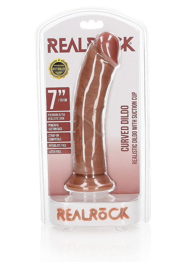 Realrock Curved Dildo 7 Tan