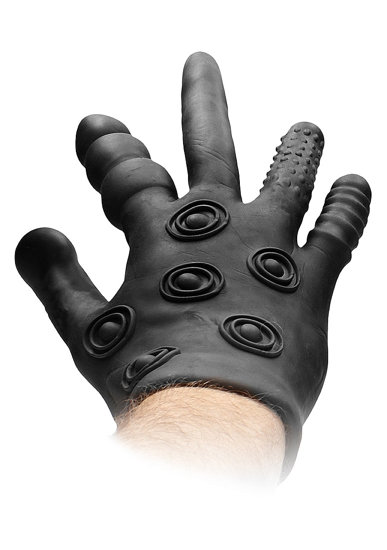 Fist It Silicone Stimulation Glove - Black