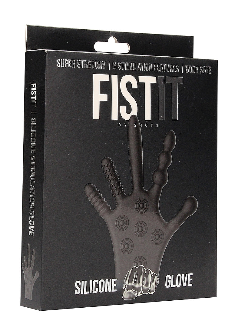 Fist It Silicone Stimulation Glove - Black