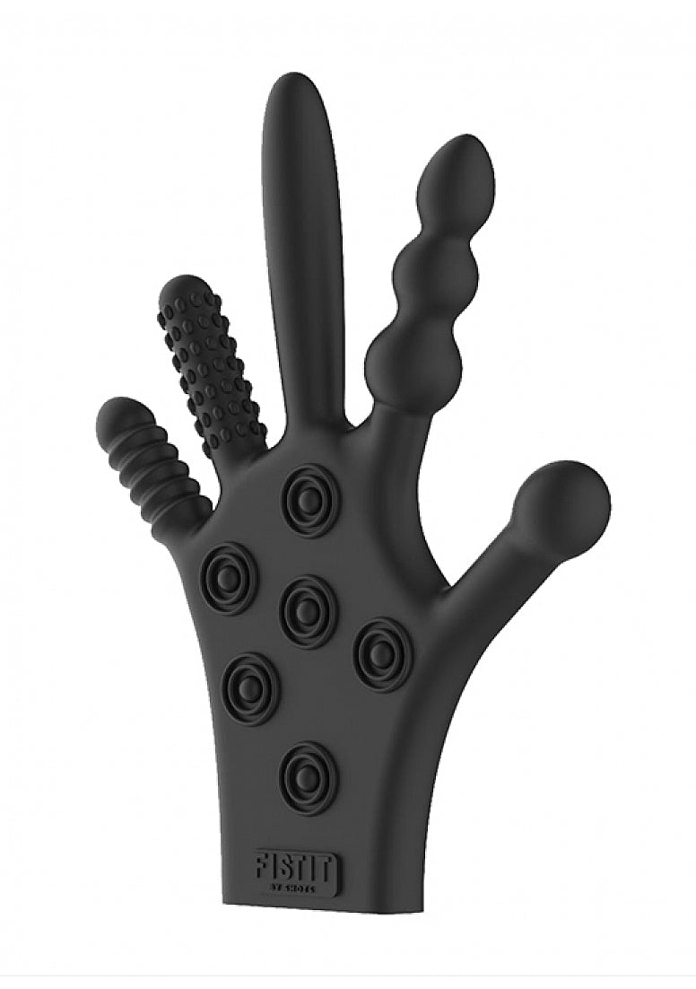 Fist It Silicone Stimulation Glove - Black