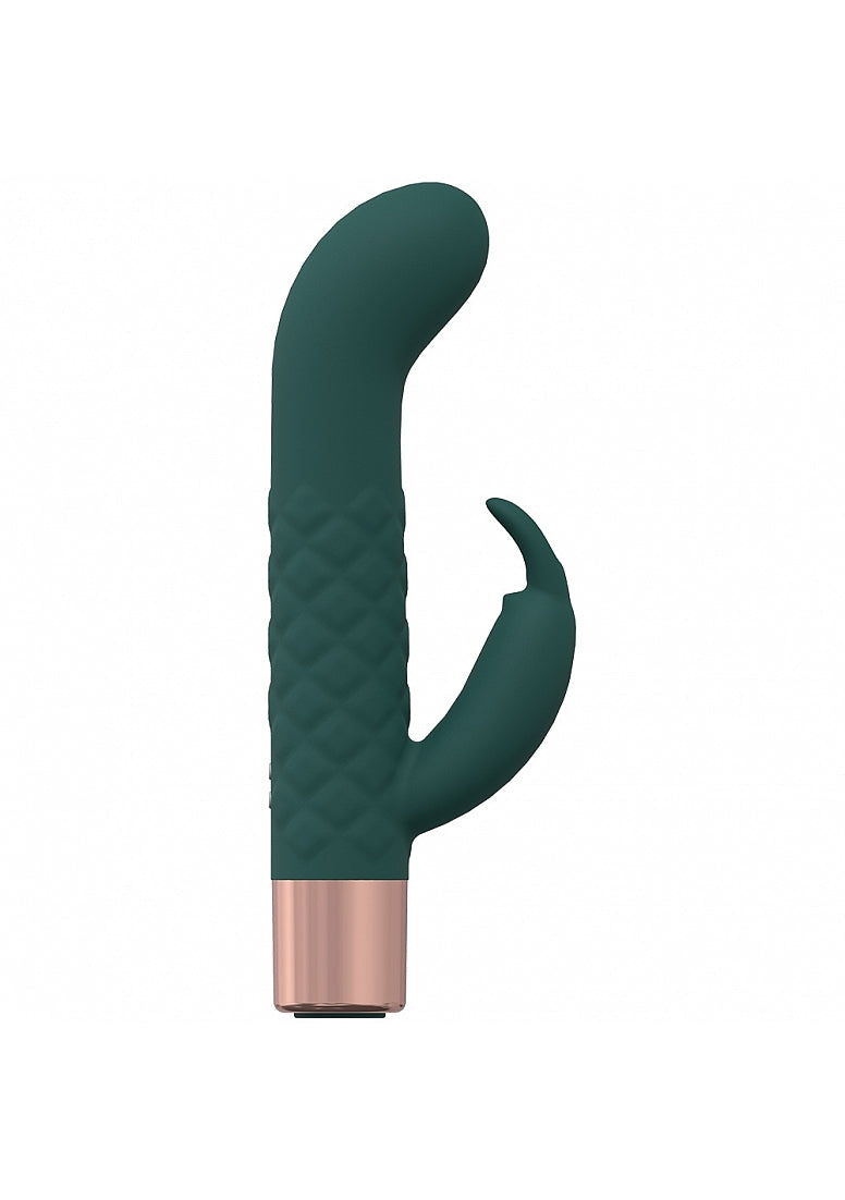 Loveline Devotion 10 Speed Mini-rabbit Silicone Rechargeable Waterproof Forest Green