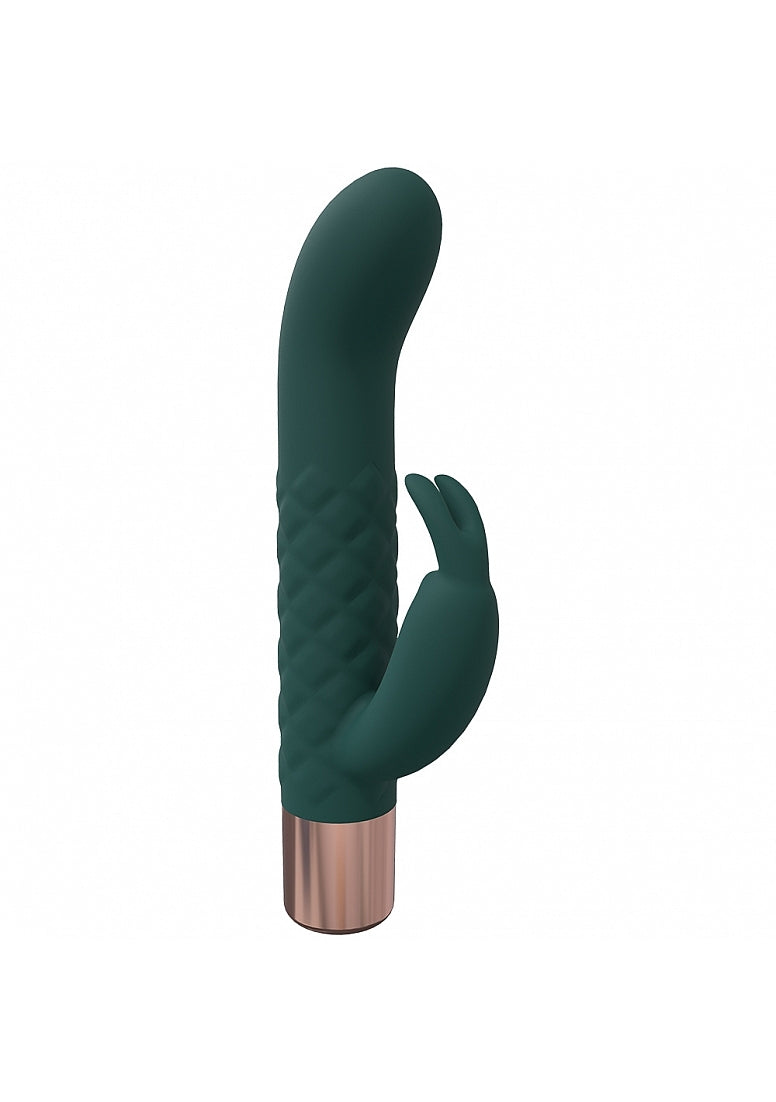 Loveline Devotion 10 Speed Mini-rabbit Silicone Rechargeable Waterproof Forest Green