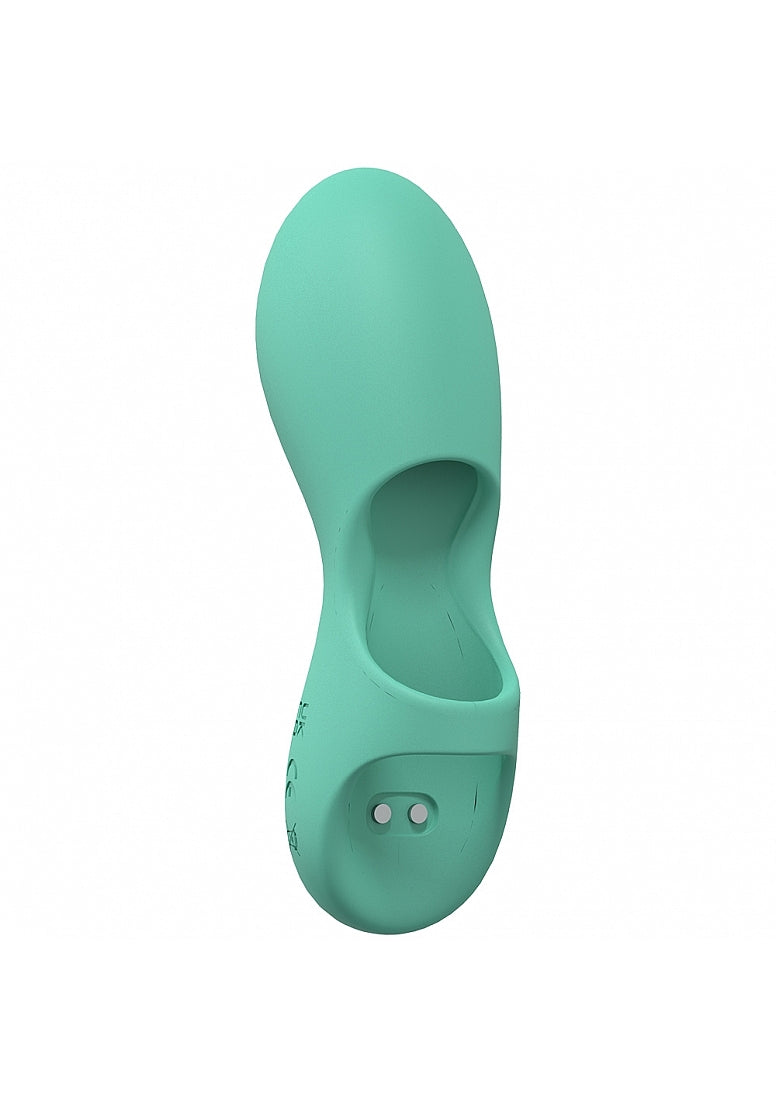 Loveline Joy 10 Speed Finger Vibe Silicone Rechargeable Waterproof Green